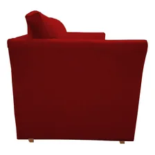 Namoradeira Decorativa + 2 Poltrona Isis Suede Vermelho Foto mini 3