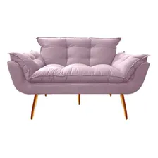 Namoradeira Decorativa Opala SofĂĄ Suede RosĂȘ Sala Foto mini 3