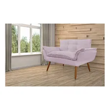 Namoradeira Decorativa Opala SofĂĄ Suede RosĂȘ Sala Foto mini 4