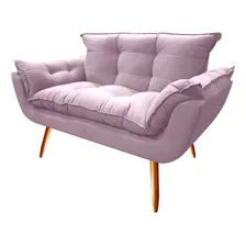 Namoradeira Decorativa Opala SofĂĄ Suede RosĂȘ Sala Foto mini 1