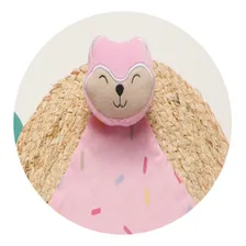Naninha Para BebĂȘ Bichinhos Com Porta Chupeta Menina Menino Cor Rosa Raposa Foto mini 4
