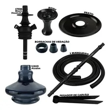 Narguile Mini Monster Preto 1 SaĆda Completo Alta Carburação Foto mini 2