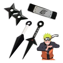 Naruto Kit Ninja Bandana Kunai Shuriken Brinquedo Fantasia Foto  mini 1