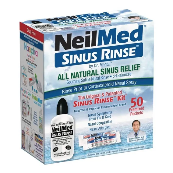 Nasal Limpador Neilmed Sinus Rinse 1 Bisnaga + 50 Saches Foto 1