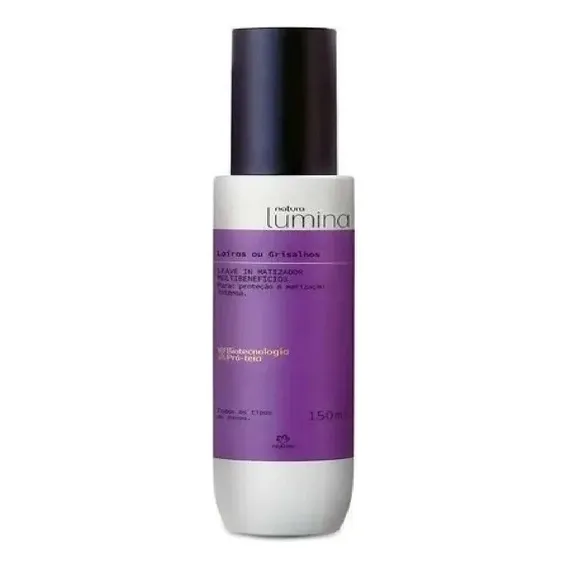 Natura Lumina Leave In Matizador Loiro Grisalhos 150ml Foto 1