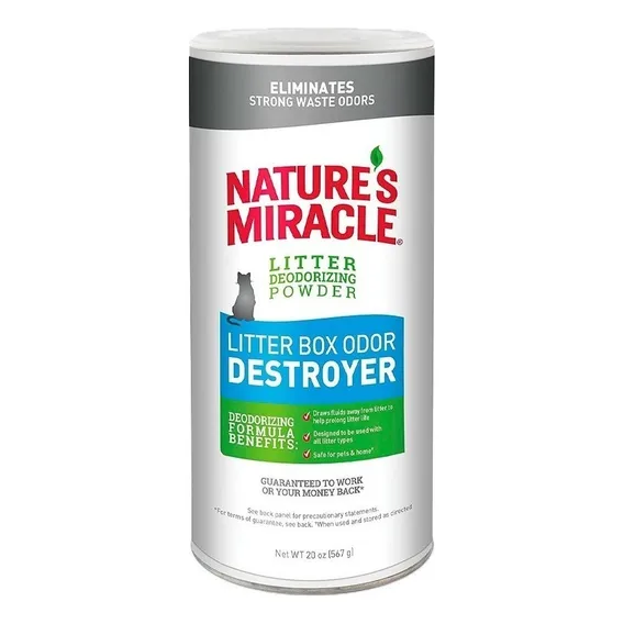 Nature Miracle Pó Destruitor de Odor Caixa Areia Gato X 20 Oz Foto 1