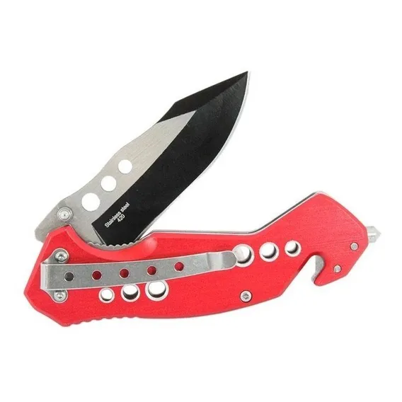 Nautika Brook 20.5cm canivete tático vermelho de aço Foto 1