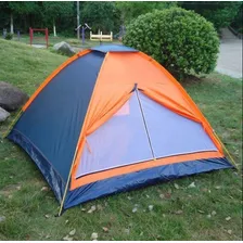 Nautika Panda 2 barraca camping iglú 2 pessoas cor azul e laranja Foto mini  3