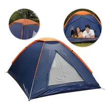 Nautika Panda 2 barraca camping iglú 2 pessoas cor azul e laranja Foto mini 4