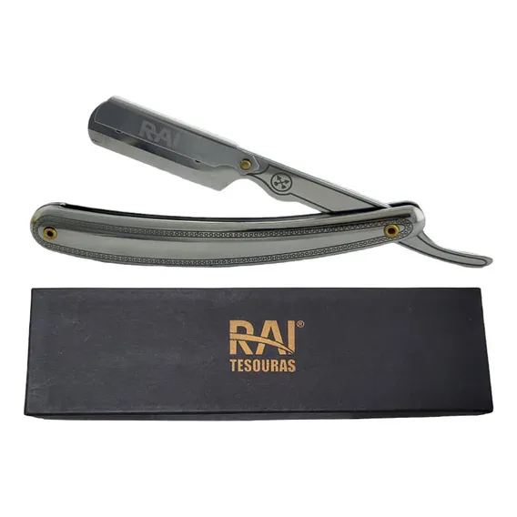 Navalhete Navalha Cabeleireiro Barbeiro Profissional Rai Cor Inox Foto 1