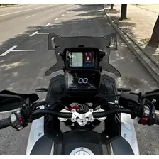 Navegador Gps Moto Central Multimidia Carplay Android Auto Cor Preto Mapas Pré-carregados Incluídos Globo Foto mini  2