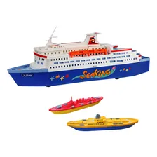 Navio Cruzeiro E 02 Barcos Naval Kit Barquinhos Brinquedo Foto mini  2