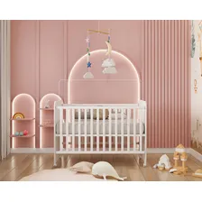 NE cama berço americano com colchão menino menina bebe inocencia com rodizios criança Foto mini  3