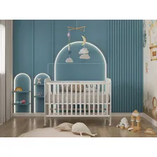NE cama berço americano com colchão menino menina bebe inocencia com rodizios criança Foto mini 4