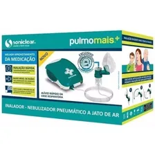 Nebulizador compressor Soniclear Pulmomais verde e branco 127/220V Foto mini 4