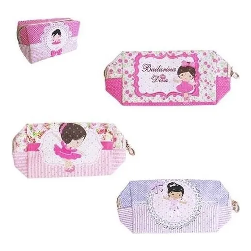 Necessaire Bailarina Bolsinha Bolsa Maquiagem Acess贸rios Foto 1