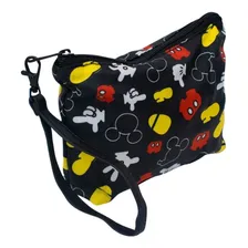 Necessaire Disney Mickey Mouse Preto Partes Corpo Divertida com Chaveiro Turma Disney Foto mini  3