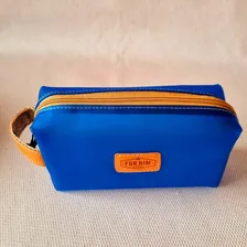Necessaire Emborrachada Kitri Escritório Impermeável Cor Azul Foto mini 4