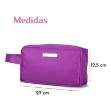 Necessaire Estojo Impermeável Viagem Cosméticos Organizador Cor Branco Foto mini 4