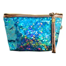 Necessaire Feminina Holográfica Estojo Maquiagem Luxo Foto mini 1