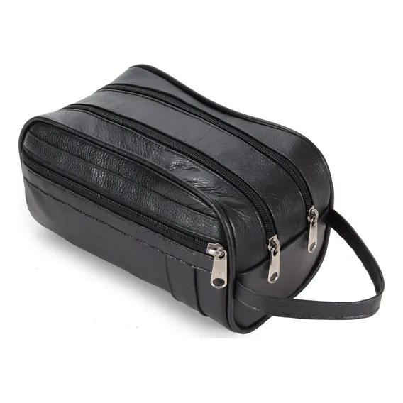 Necessaire Feminina Necessaire Masculina Em Couro Legítimo Cor Preto Foto 1