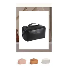 Necessaire Frasqueira Feminina Maquiagem Grande Viagens Cor Preto Foto mini 3