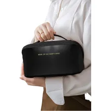 Necessaire Frasqueira Feminina Maquiagem Grande Viagens Cor Preto Foto mini 1