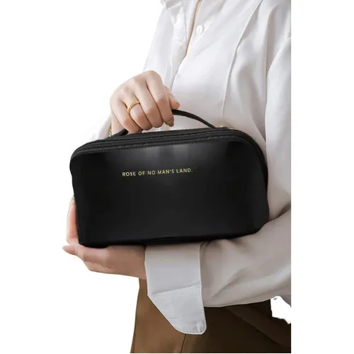 Necessaire Frasqueira Feminina Maquiagem Grande Viagens Cor Preto Foto 1