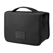 Necessaire Masculina Feminina Grande Viagem Cabide Divisória Cor Preto-necessaire Masculina Ou Feminina De Viagem Com Divisórias Grande Gancho De Pendurar Desenho Do Tecido Liso Foto mini 4