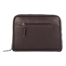 Necessaire Porta BĂblia/porta Livros Em Couro LegĂtimo CafĂ© Cor CafĂ© Desenho Do Tecido Foto mini 4
