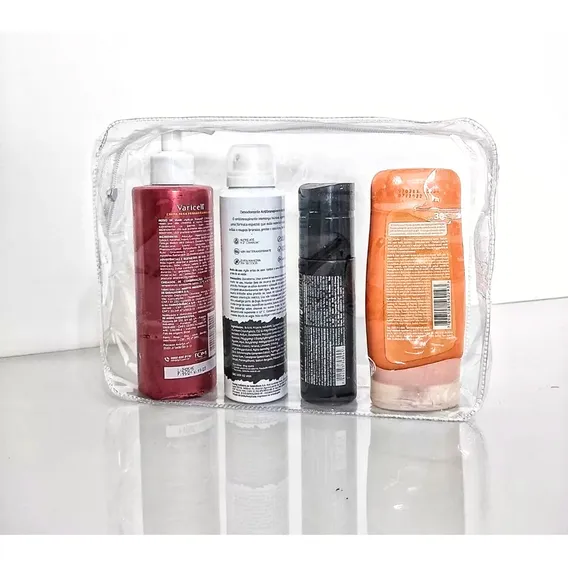 Necessaire Pvc Transparente 25X19X9cm - Kit Com 10 Unidades Foto 1