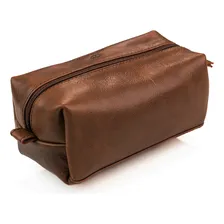 Necessaire Unissex Marrom Forro Impermeável Foto mini 3