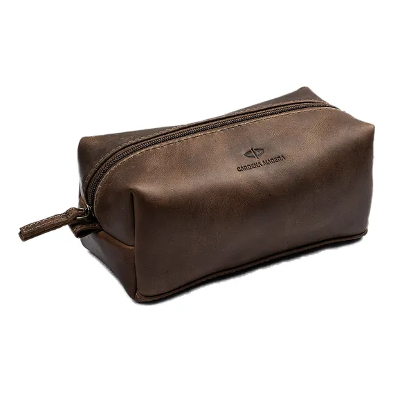 Necessaire Unissex Marrom Forro Impermeável Foto 1