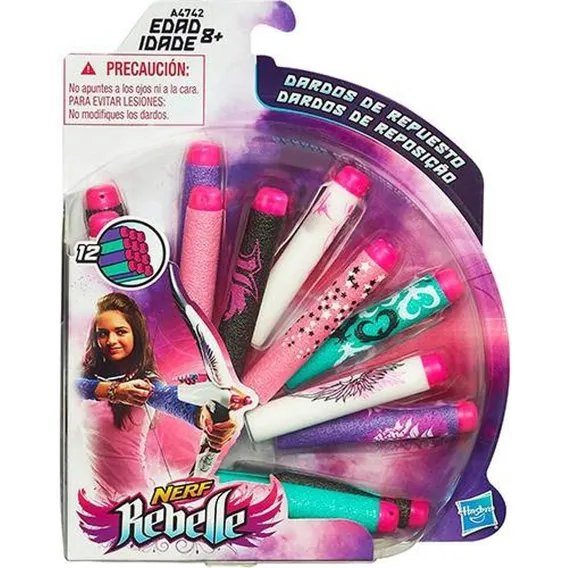 Nerf Hasbro Refil Dardos Rebelle 12 Dardos A4742 Foto 1