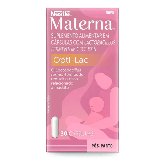 Nestlé Materna Fermentun Opti Lac 30 Cápsulas Sabor Sem Foto 1