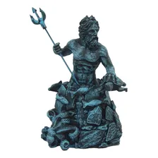 Netuno/ Poseidon Deus Dos Mares Resina Decoração Enfeite Cor n/a Foto  mini 1