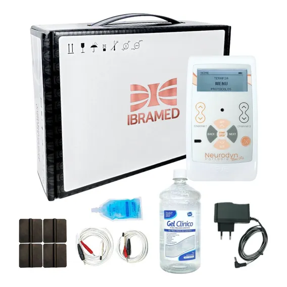 Neurodyn Portátil Aparelho Tens Fes Burst 2 Canais Ibramed 110V/220V Foto 1