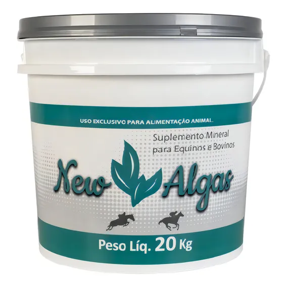 New Algas 20 Kg Fonte De Cálcio P/ Equinos - Univittá Foto 1