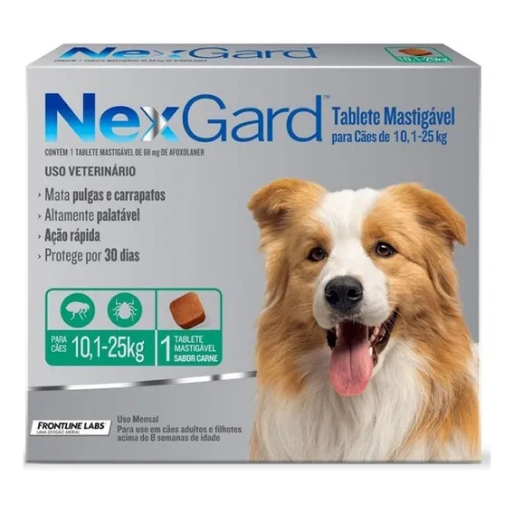 Nex Gard 10 A 25 Kg Carrapato Antipulgas - C/ Foto 1
