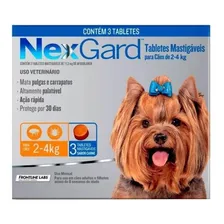 NexGard Antipulgas e Carrapatos Comprimidos para cão de 2kg a 4kg 3 comprimidos Boeringer Ingelhein Foto mini  2