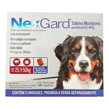 NexGard Cachorro 3 Doses 25 kg à 50 kg Comprimidos Foto mini 1