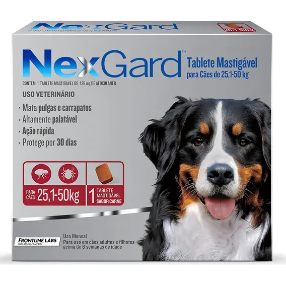 Nexgard Nexgard 25 A 50kg Caixa C 1 Comprimido Foto 1
