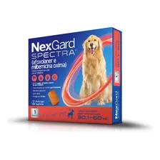 NexGard Spectra Antipulgas e Vermífugo Cães 30,1kg a 60kg 1 tablete Foto mini 2