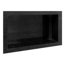 Nicho Banheiro Granito Preto São Gabriel 30x60 Fundo Borda Foto  mini 1