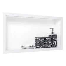 Nicho Banheiro Mármore Branco Prime 30x60 Com Fundo E Borda Foto mini  2