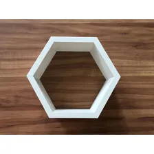 Nicho Colmeia Hexagonal 35x30x10cm Branco Para Decoração Mdf Foto mini  2