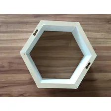 Nicho Colmeia Hexagonal 35x30x10cm Branco Para Decoração Mdf Foto mini 4