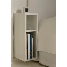 Nicho Criado Mudo Suspenso Mesa Mdf Branco Quarto Pequeno Foto mini 2