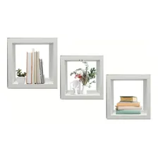 Nicho Decorativo Kit Com 3 Unidades, Pequeno, Médio E Grande Cor Branco Armação Branco Foto mini  2