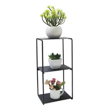 Nicho Decorativo Organizador Prateleira Metal Duplo Preto Foto mini 1